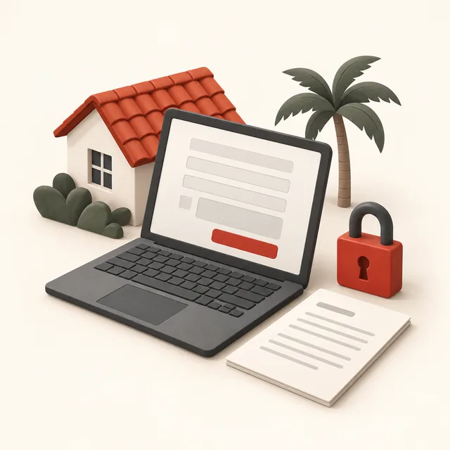 Illustration of a secure online financing application