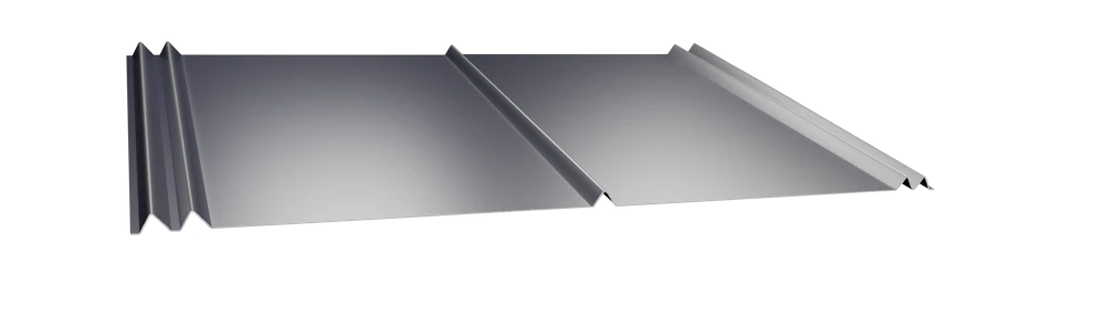 Metal Alliance illustration of the 50AllV 5V Crimp exposed-fastener metal roof panel