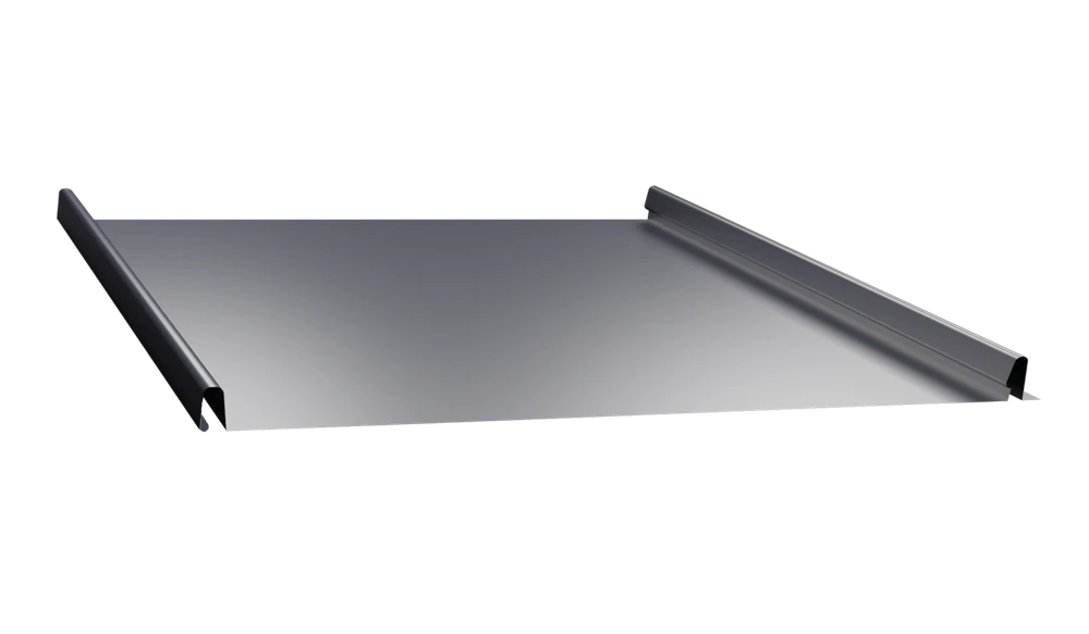 Metal Alliance illustration of the 100SLAllSeam one-inch snap-lock nail strip roof panel