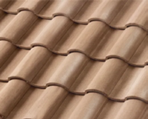 Official Westlake manufacturer image showing Barcelona 900 concrete roof tile in Paradise Island Tan.