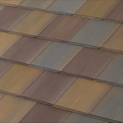 Official Westlake manufacturer image showing Saxony 900 Slate concrete roof tile in Buckskin from the Lake Wales plant.
