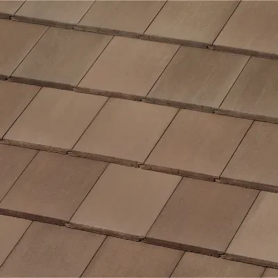 Official Westlake manufacturer image showing Saxony 900 Slate concrete roof tile in Cafe Sand Blend from the Lake Wales plant.