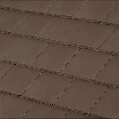 Official Westlake manufacturer image showing Saxony 900 Slate concrete roof tile in Espresso Blend (Lake Wales) from the Lake Wales plant.
