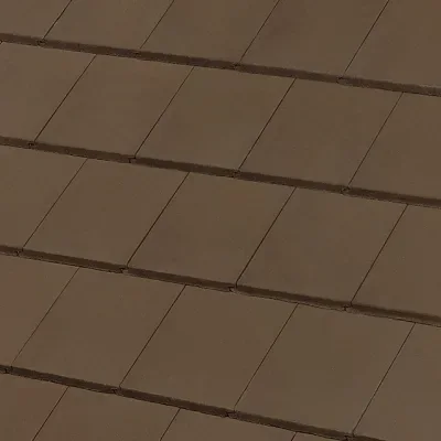 Official Westlake manufacturer image showing Saxony 900 Slate concrete roof tile in Espresso Blend (Okeechobee) from the Okeechobee plant.