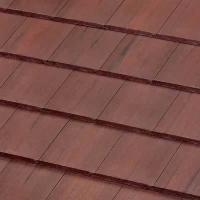 Official Westlake manufacturer image showing Saxony 900 Slate concrete roof tile in Sedona from the Lake Wales plant.