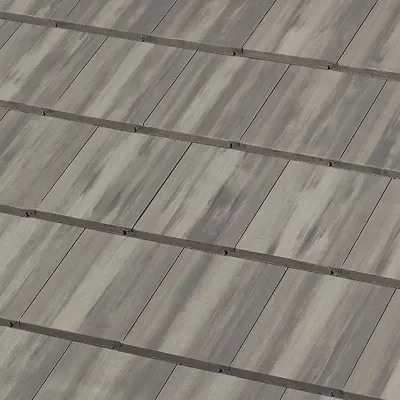Official Westlake manufacturer image showing Saxony 900 Slate concrete roof tile in Sterling (Okeechobee) from the Okeechobee plant.
