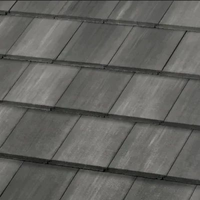 Official Westlake manufacturer image showing Saxony 900 Slate concrete roof tile in Stone Mountain Blend (Lake Wales) from the Lake Wales plant.