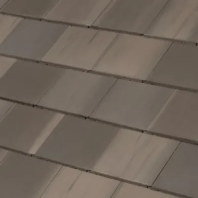 Official Westlake manufacturer image showing Saxony 900 Slate concrete roof tile in Tidalwood Blend from the Lake Wales plant.