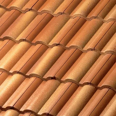 Official Westlake manufacturer image of Villa 900 concrete roof tile in Mission Sunset - Color Coat.