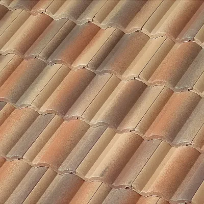 Official Westlake manufacturer image of Villa 900 concrete roof tile in South Beach Blend - Color Coat.