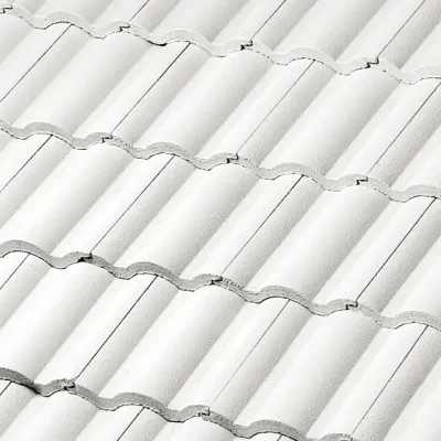 Official Westlake manufacturer image of Villa 900 concrete roof tile in White - Color Coat.