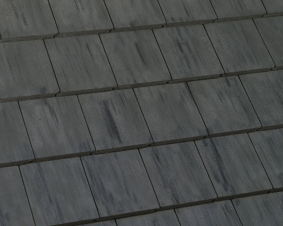 Eagle Bel Air Dark Charcoal Range concrete roof tile color sample, 4595W