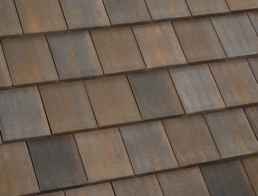Eagle Bel Air Bridgeport Blend Copper concrete roof tile color sample, SRB 8828